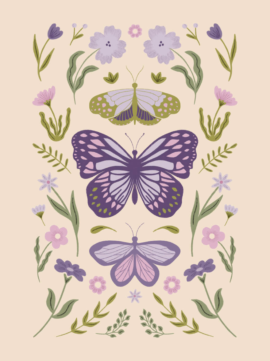 Butterfly Blooms illustrated collection