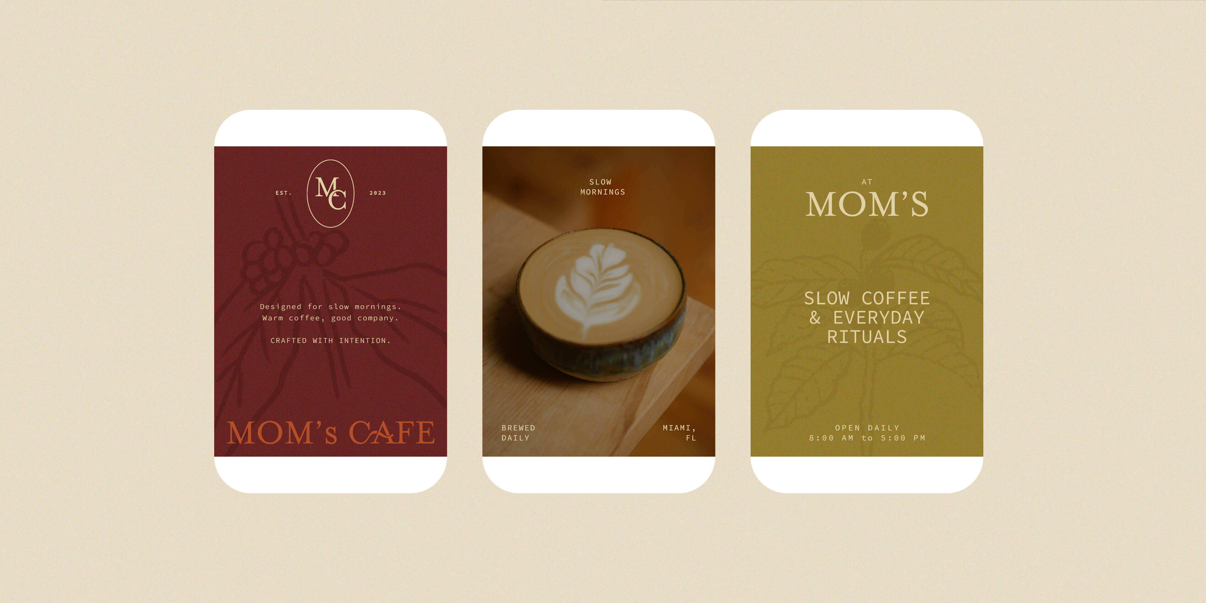 Mom's Cafe branding