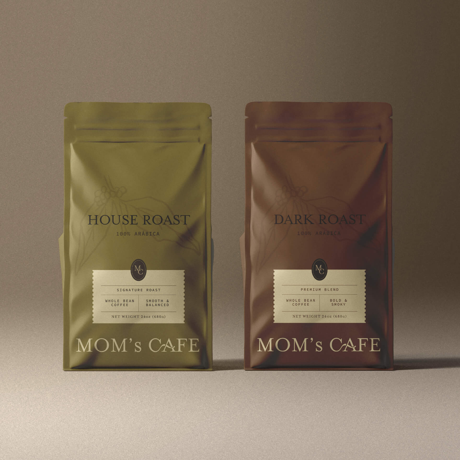 Mom's Cafe branding