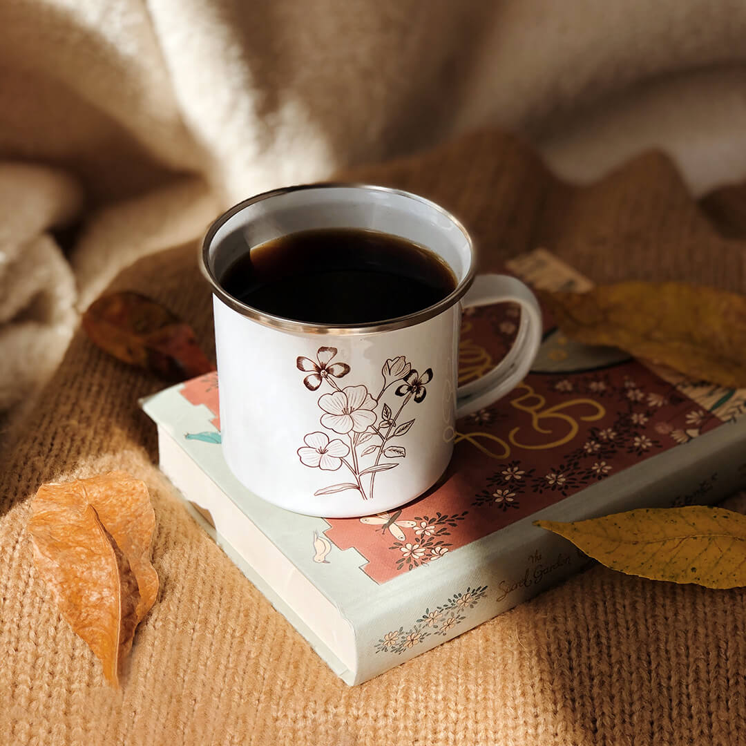 Vintage Floral Enamel Mugs
