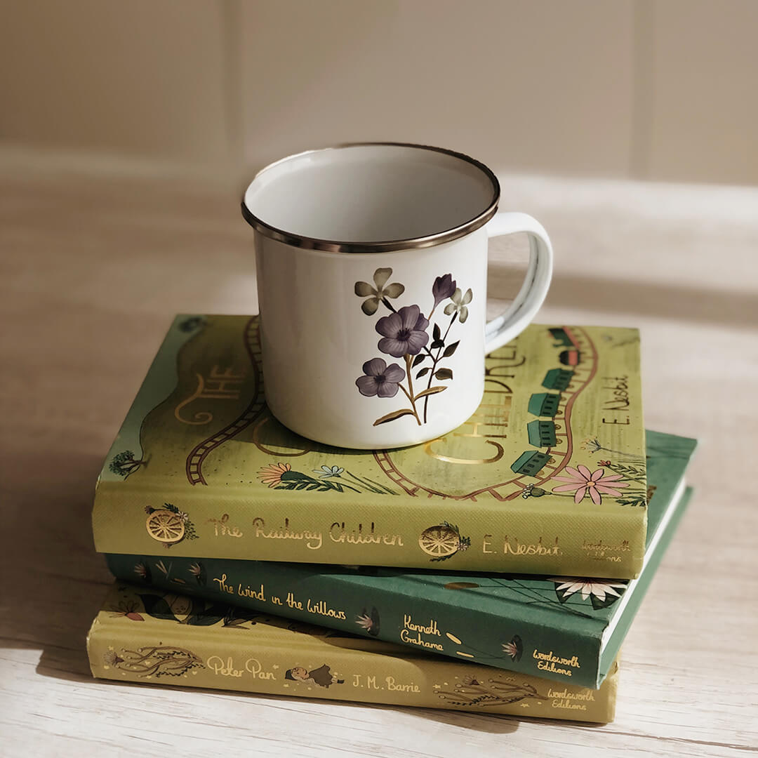 Vintage Floral Enamel Mugs