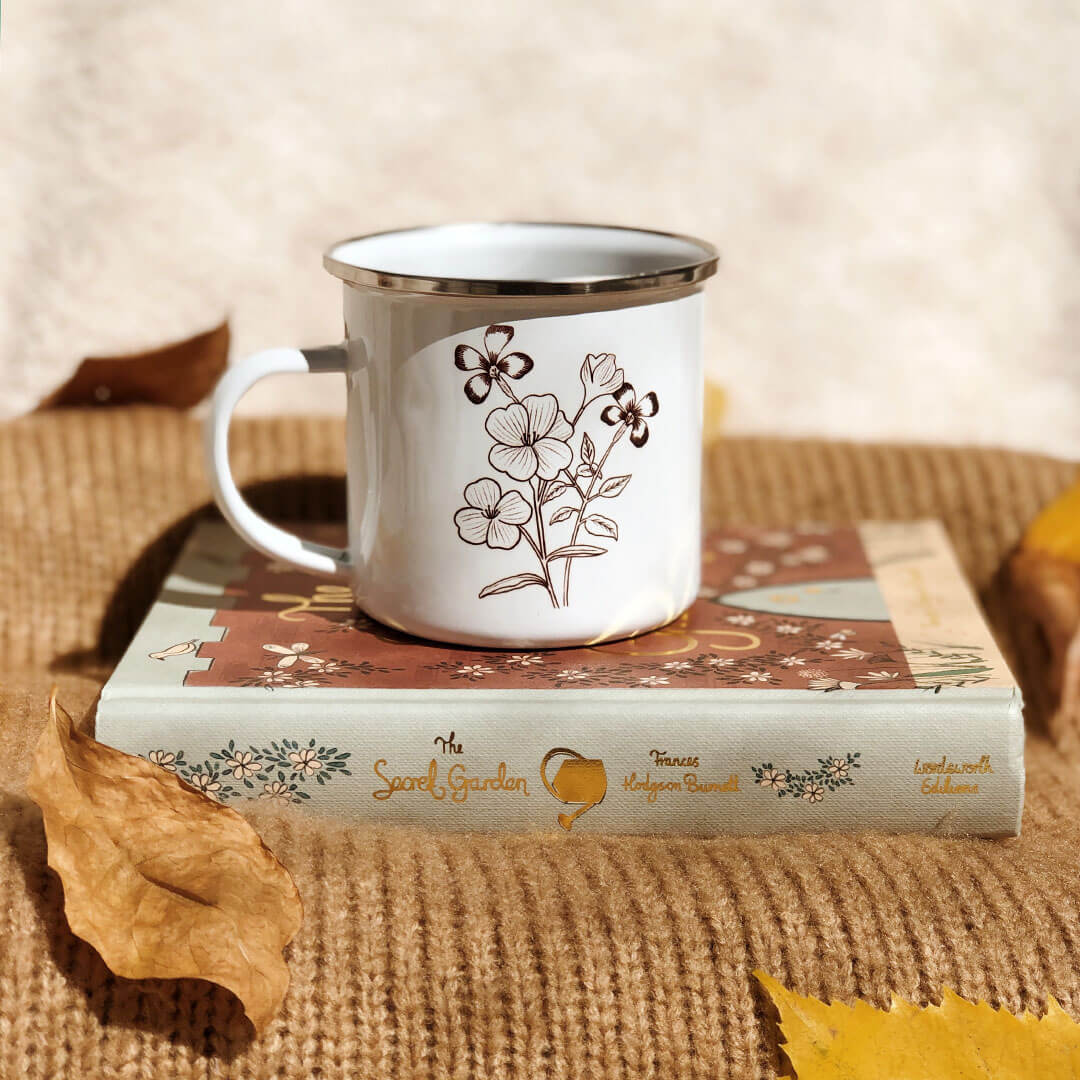 Vintage Floral Enamel Mugs